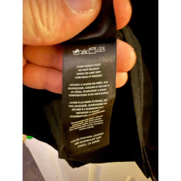 Open back black lulus dress size large - Picture 6 of 7